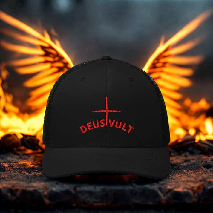 Trucker-Kappe im heiligen Stil – Deus Vult