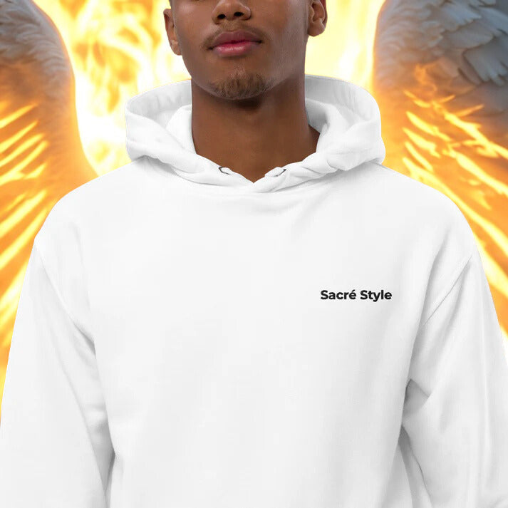 🧥 Sweat à capuche chrétien premium – Broderies sacrées - “Je ne suis pas de ce monde… mais je suis bien stylé.”