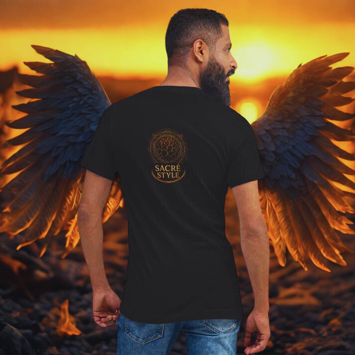 Unisex Streetwear Kurzarm T-Shirt – V-Ausschnitt ✞