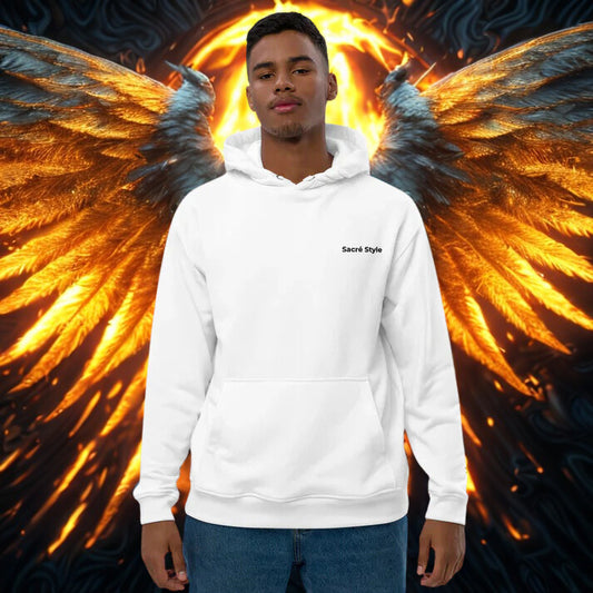 🧥 Sweat à capuche chrétien premium – Broderies sacrées - “Je ne suis pas de ce monde… mais je suis bien stylé.”