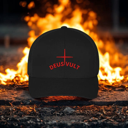 Trucker-Kappe im heiligen Stil – Deus Vult