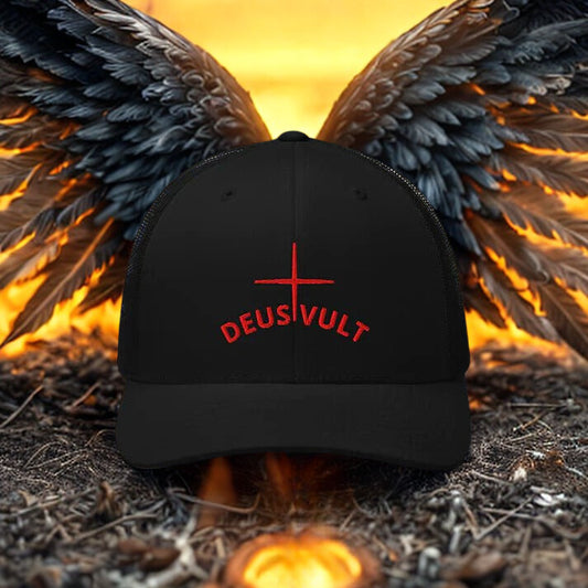 Trucker-Kappe im heiligen Stil – Deus Vult